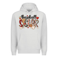 Dove Grey baseball sister Premium Hoodie - MaliasSmallBusiness
