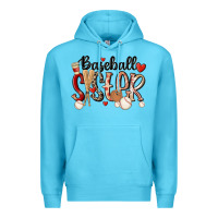 Ocean Blue baseball sister Premium Hoodie - MaliasSmallBusiness