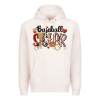 Pale Pink baseball sister Premium Hoodie - MaliasSmallBusiness