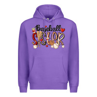 Purple baseball sister Premium Hoodie - MaliasSmallBusiness