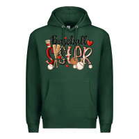 Sports Green baseball sister Premium Hoodie - MaliasSmallBusiness