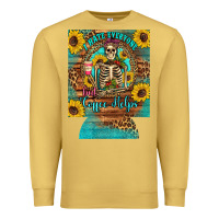 Antique Gold i hate everyone but coffee helps western skeleton coffee sunflowers 12 Premium Sweatshirt - Artiststas