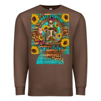 Chestnut i hate everyone but coffee helps western skeleton coffee sunflowers 12 Premium Sweatshirt - Artiststas