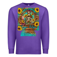 Purple i hate everyone but coffee helps western skeleton coffee sunflowers 12 Premium Sweatshirt - Artiststas