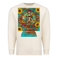 Sandshell i hate everyone but coffee helps western skeleton coffee sunflowers 12 Premium Sweatshirt - Artiststas