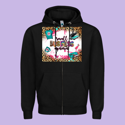 Small Business Mama Zipper Hoodie Designed By Zillion Design Studio