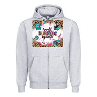Heather Grey small business mama Zipper Hoodie - Zillion Design Studio