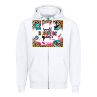 White small business mama Zipper Hoodie - Zillion Design Studio
