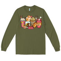 Army Green pomeranian coffee cups Long Sleeve Tee - Zillion Design Studio
