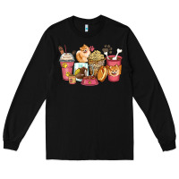 Black pomeranian coffee cups Long Sleeve Tee - Zillion Design Studio