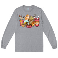 Heather Grey pomeranian coffee cups Long Sleeve Tee - Zillion Design Studio