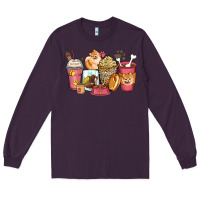 Plum pomeranian coffee cups Long Sleeve Tee - Zillion Design Studio