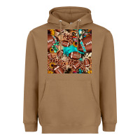 Toasted Coconut football cactus sunflower seamless pattern Heavyweight Hoodie - JahusDesignShop