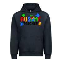 Navy ausome teacher Urban Hoodie - MaliasSmallBusiness