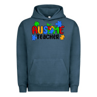 Pigment Midnight Navy ausome teacher Urban Hoodie - MaliasSmallBusiness