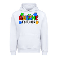 White ausome teacher Urban Hoodie - MaliasSmallBusiness