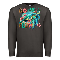 Smoke go with the flow floral turtle Premium Sweatshirt - Jasminsmagicworld