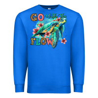 True Royal go with the flow floral turtle Premium Sweatshirt - Jasminsmagicworld