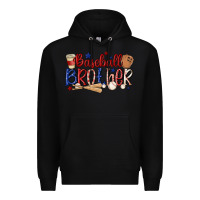 Black baseball brother Premium Hoodie - MaliasSmallBusiness