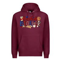 Burgundy baseball brother Premium Hoodie - MaliasSmallBusiness