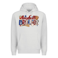 Dove Grey baseball brother Premium Hoodie - MaliasSmallBusiness