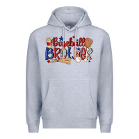 Heather Grey baseball brother Premium Hoodie - MaliasSmallBusiness