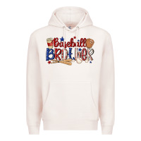 Pale Pink baseball brother Premium Hoodie - MaliasSmallBusiness