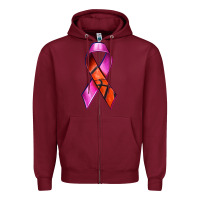 Burgundy Breast Cancer Ribbon Basketball Zipper Hoodie - texasbilliewilder