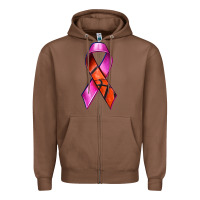 Chestnut Breast Cancer Ribbon Basketball Zipper Hoodie - texasbilliewilder