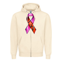 Sandshell Breast Cancer Ribbon Basketball Zipper Hoodie - texasbilliewilder