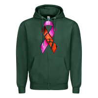 Sports Green Breast Cancer Ribbon Basketball Zipper Hoodie - texasbilliewilder