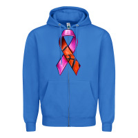 True Royal Breast Cancer Ribbon Basketball Zipper Hoodie - texasbilliewilder