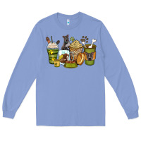 Colony Blue pitbull coffee cups Long Sleeve Tee - Zillion Design Studio