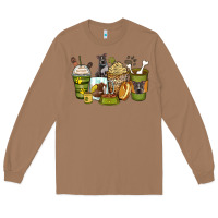 Toasted Coconut pitbull coffee cups Long Sleeve Tee - Zillion Design Studio