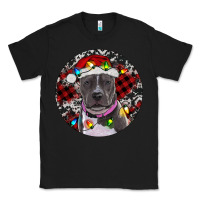 Black pitbull and buffalo plaid Classic Tee - RanaPortraitStore