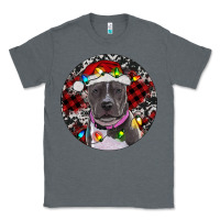 Charcoal Heather pitbull and buffalo plaid Classic Tee - RanaPortraitStore