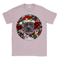 Lilac pitbull and buffalo plaid Classic Tee - RanaPortraitStore