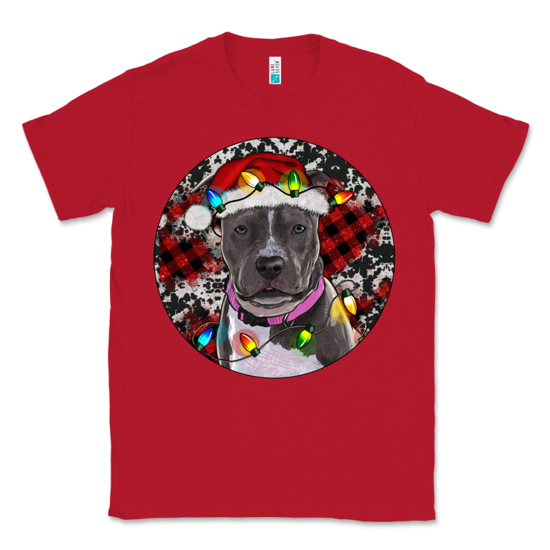 Pitbull And Buffalo Plaid Classic Tee by RanaPortraitStore | Teevron