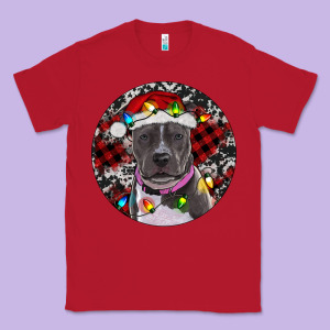 Pitbull And Buffalo Plaid Classic Tee Designed By Ranaportraitstore