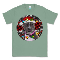 Sage pitbull and buffalo plaid Classic Tee - RanaPortraitStore
