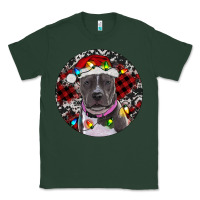 Sports Green pitbull and buffalo plaid Classic Tee - RanaPortraitStore