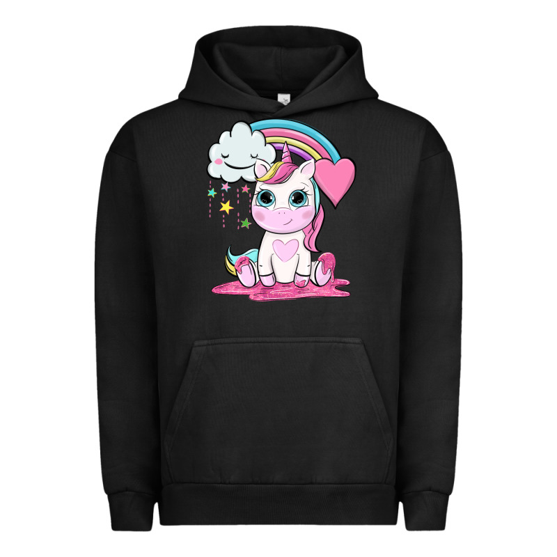 Cute Unicorn And Rainbow Urban Hoodie by NancyCooperArtShop | Teevron