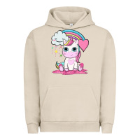 Pigment French Oak cute unicorn and rainbow Urban Hoodie - NancyCooperArtShop