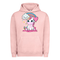 Pigment Salmon cute unicorn and rainbow Urban Hoodie - NancyCooperArtShop