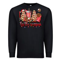 Black tis the season christmas tree  cake baseball Premium Sweatshirt - AdoDesignShop