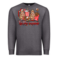 Charcoal Heather tis the season christmas tree  cake baseball Premium Sweatshirt - AdoDesignShop