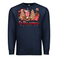 Navy tis the season christmas tree  cake baseball Premium Sweatshirt - AdoDesignShop