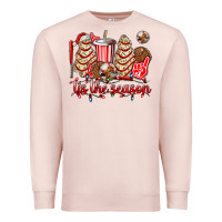 Pale Pink tis the season christmas tree  cake baseball Premium Sweatshirt - AdoDesignShop