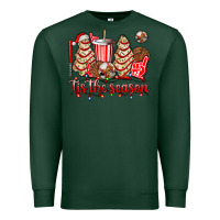 Sports Green tis the season christmas tree  cake baseball Premium Sweatshirt - AdoDesignShop