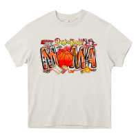 Cream basketball mama Heavy Core Tee - CowhideDigitalArt